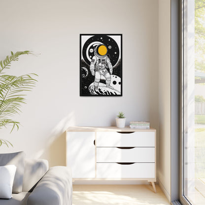Astronaut Canvas Print, Cosmic Wall Art, Space Decor for Kids, Modern Home Decoration, Gift for Space Enthusiasts, Unique Astronaut Wall Art