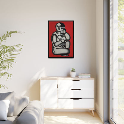 Modern Art Framed Canvas Print, Abstract Art Wall Decor, Minimalist Home Decoration, Unique Gift for Art Lovers, Pop Art Styling