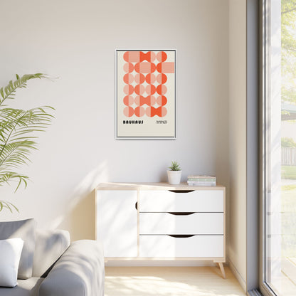 Modern Bauhaus Art Print - Framed Matte Canvas Decor
