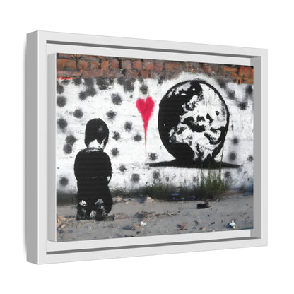 Framed Matte Canvas Art - Love for the World - Wall Decor for Home and Office