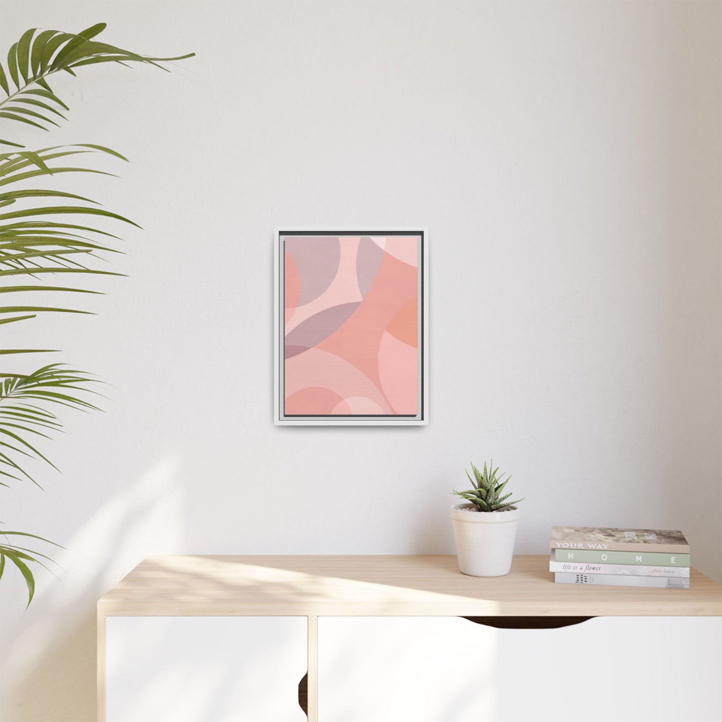 Modern Abstract Canvas Art Print - Multi-color Framed Decor