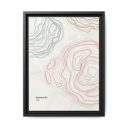 Abstract Multi-Color Framed Canvas Art Print - 2024 Decor
