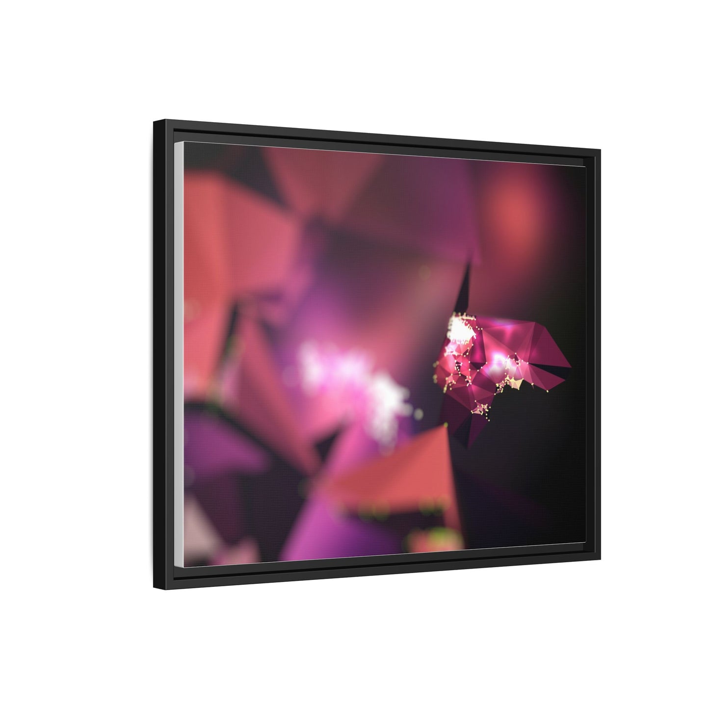 Framed Matte Canvas Abstract Art Print - Multi-Color Décor