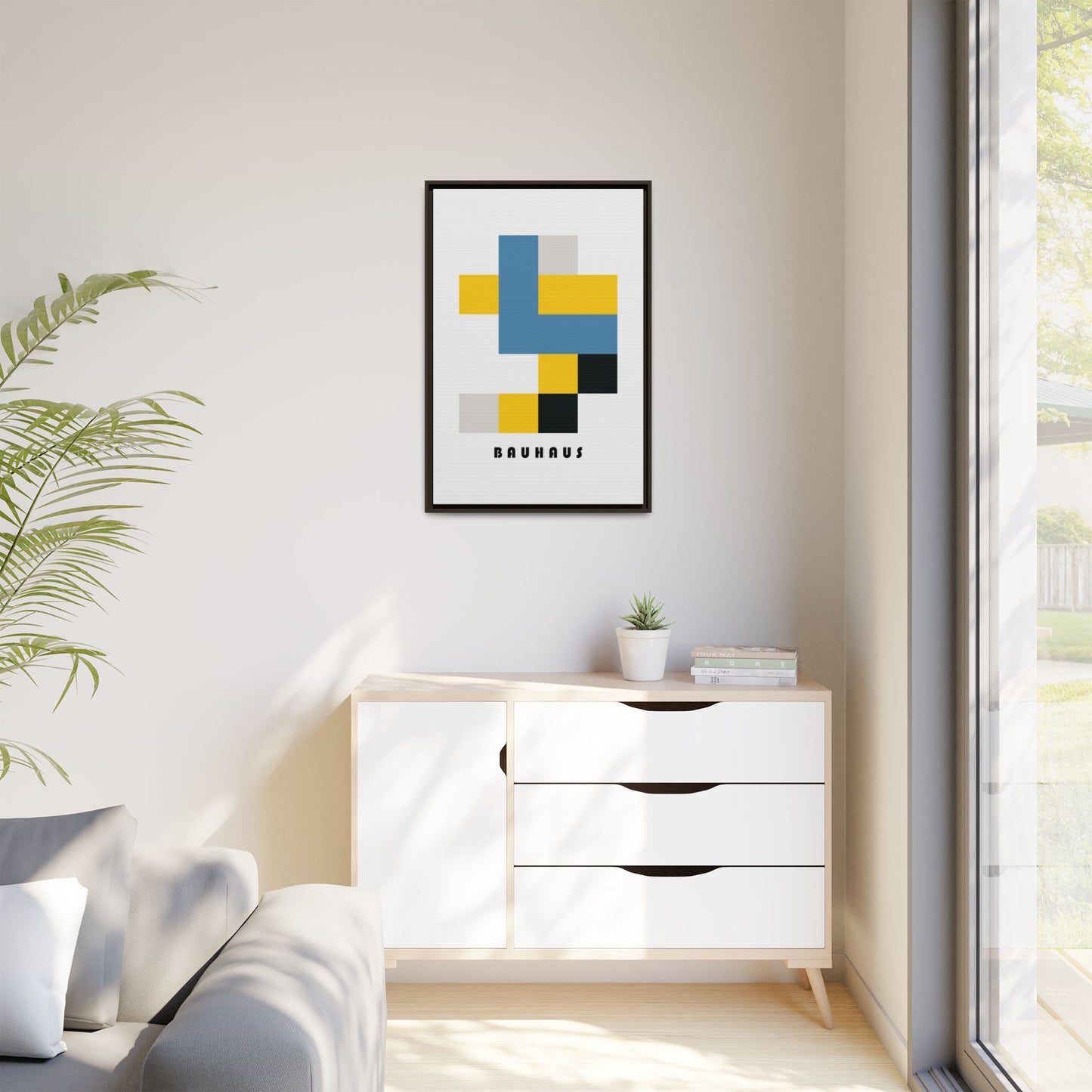 Bauhaus Art Canvas Print - Framed Modern Wall Decor