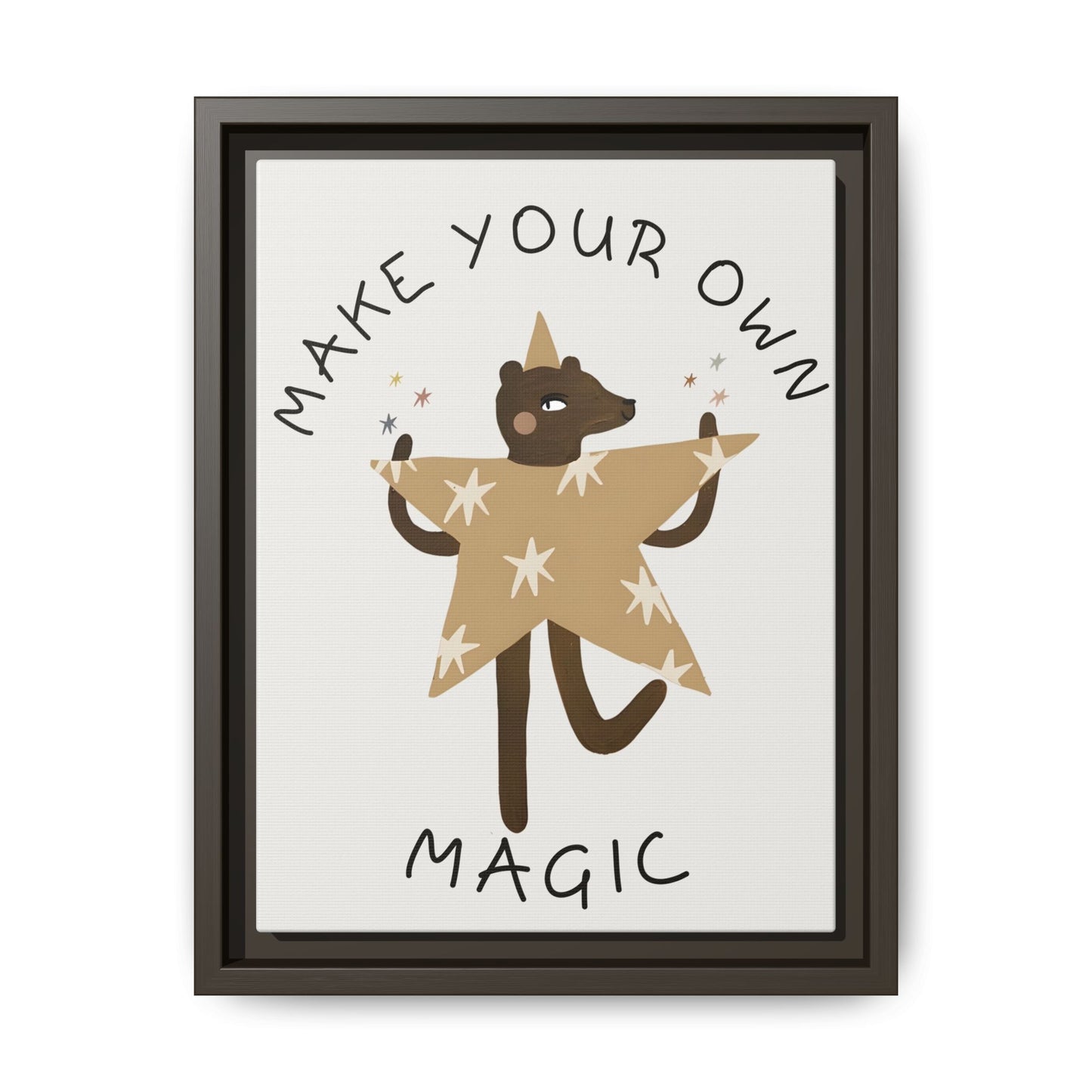 Magic-Inspiring Framed Canvas Art | Home Decor, Wall Art, Inspirational Gift, Bear Decor, Kids Room Artwork