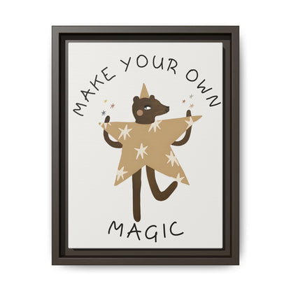 Magic-Inspiring Framed Canvas Art | Home Decor, Wall Art, Inspirational Gift, Bear Decor, Kids Room Artwork