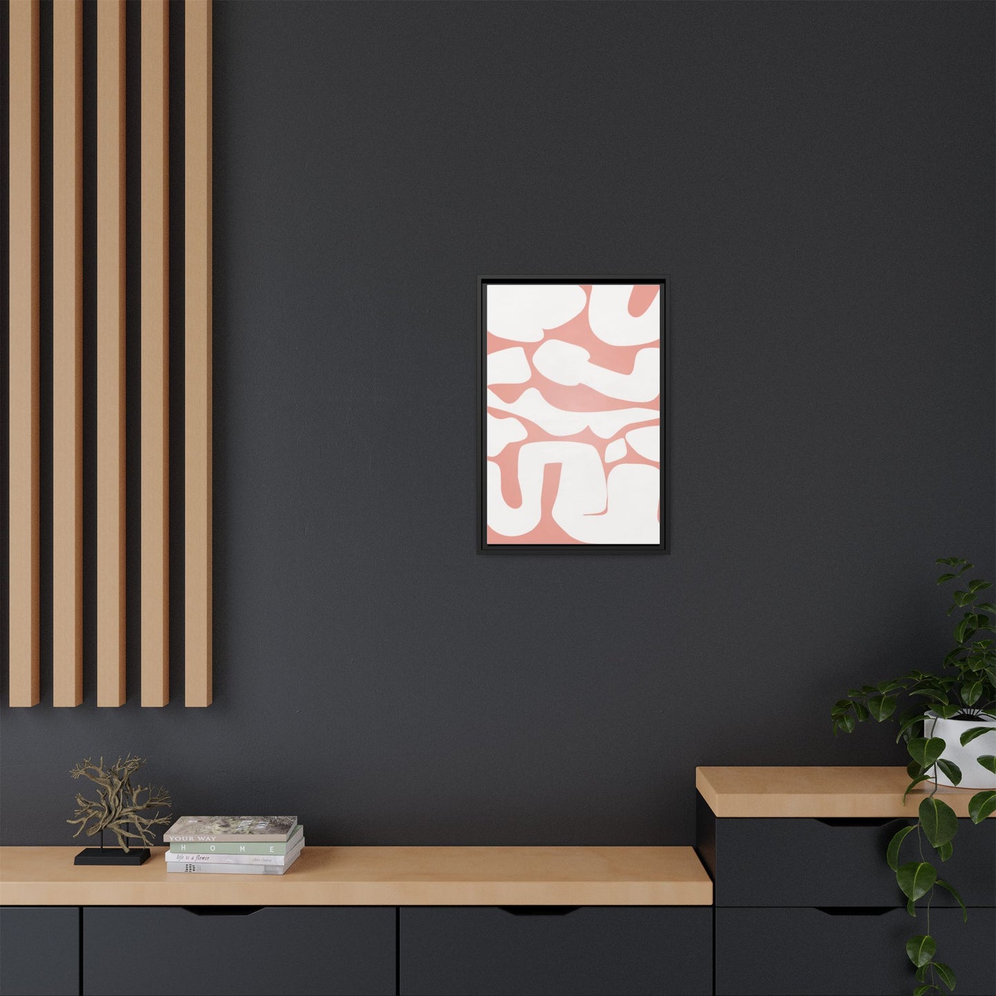 Modern Abstract Framed Canvas Art - Multi-Color Wall Decor