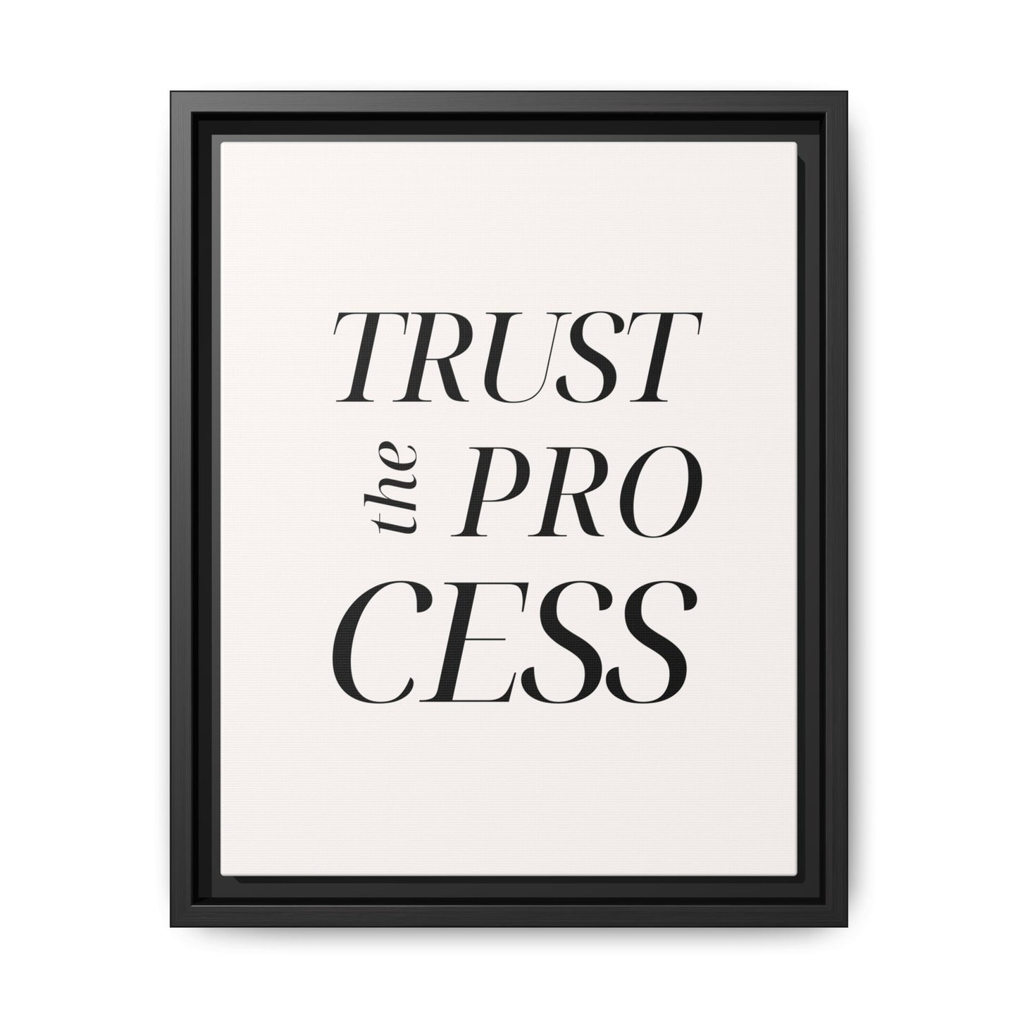 Inspirational Framed Canvas Wall Art - 'Trust the Process'