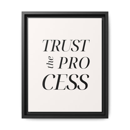 Inspirational Framed Canvas Wall Art - 'Trust the Process'