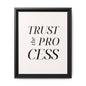 Inspirational Framed Canvas Wall Art - 'Trust the Process'