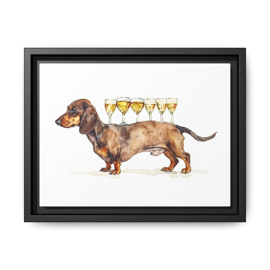 Dachshund Drink Art Print, Framed Wall Decor, Dog Lovers Gift, Pet Lover Decor, Funny Dog Art, Home Bar Decoration