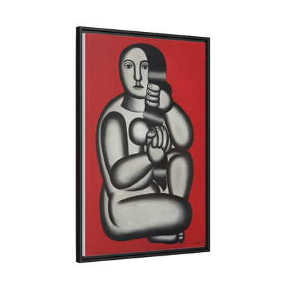 Modern Art Framed Canvas Print, Abstract Art Wall Decor, Minimalist Home Decoration, Unique Gift for Art Lovers, Pop Art Styling