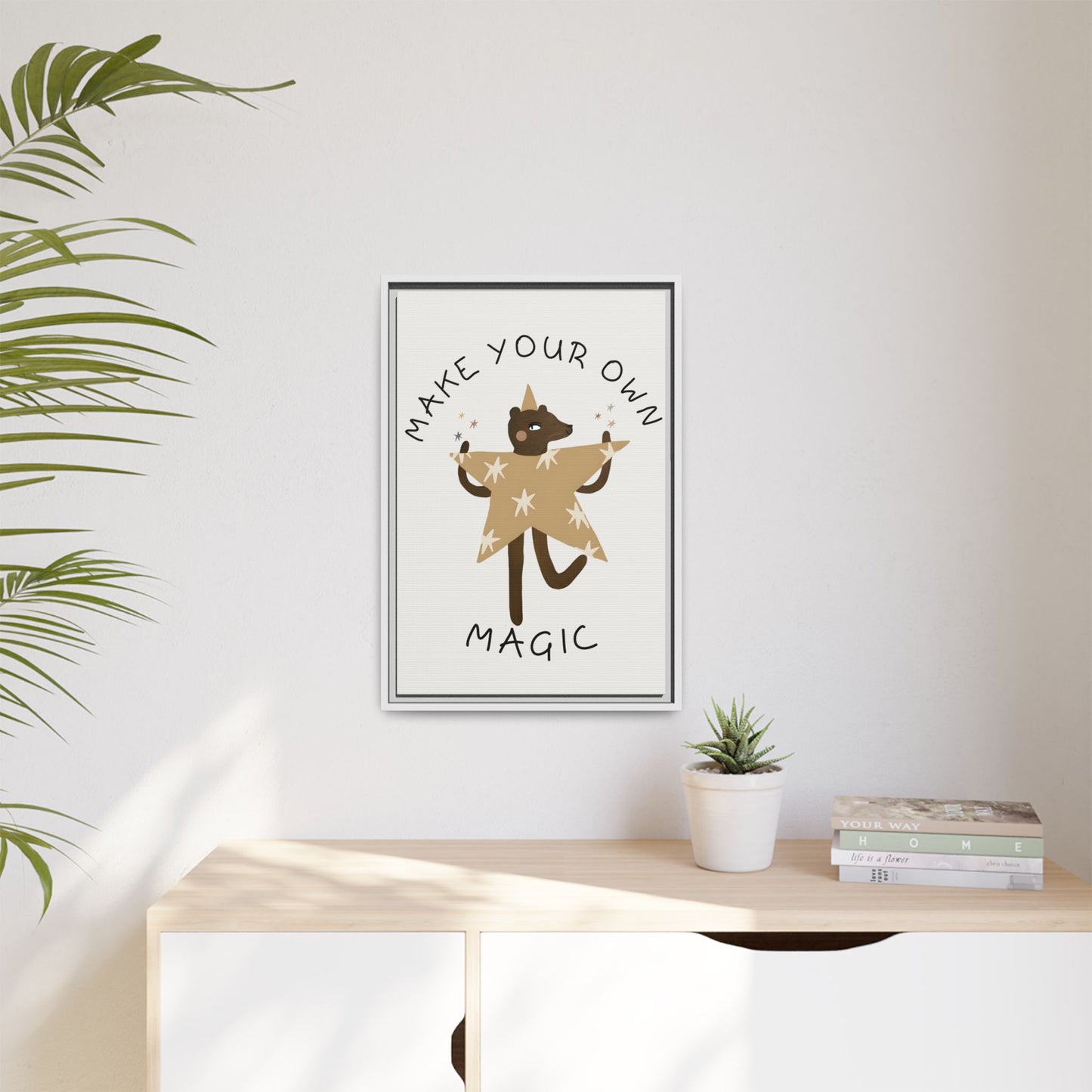 Magic-Inspiring Framed Canvas Art | Home Decor, Wall Art, Inspirational Gift, Bear Decor, Kids Room Artwork