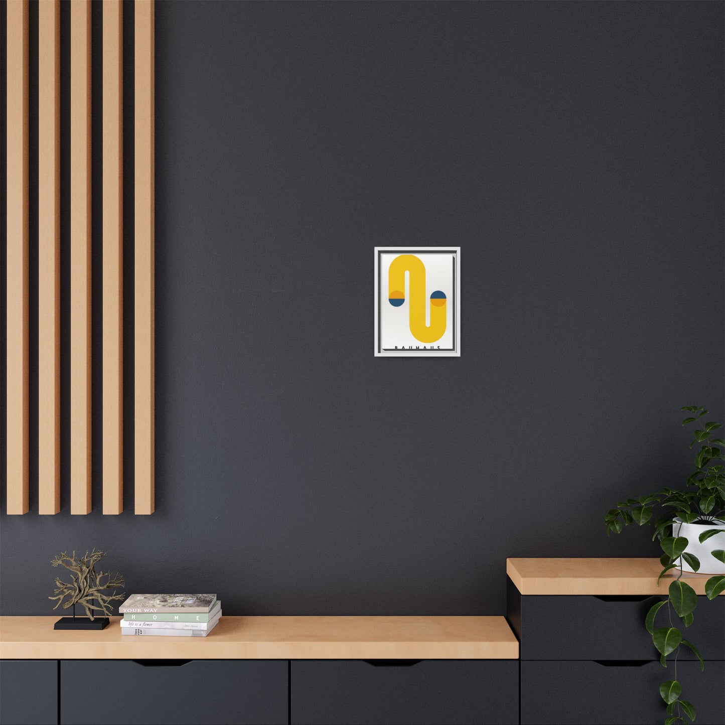 Bauhaus-Inspired Framed Matte Canvas Art - Modern Wall Decor