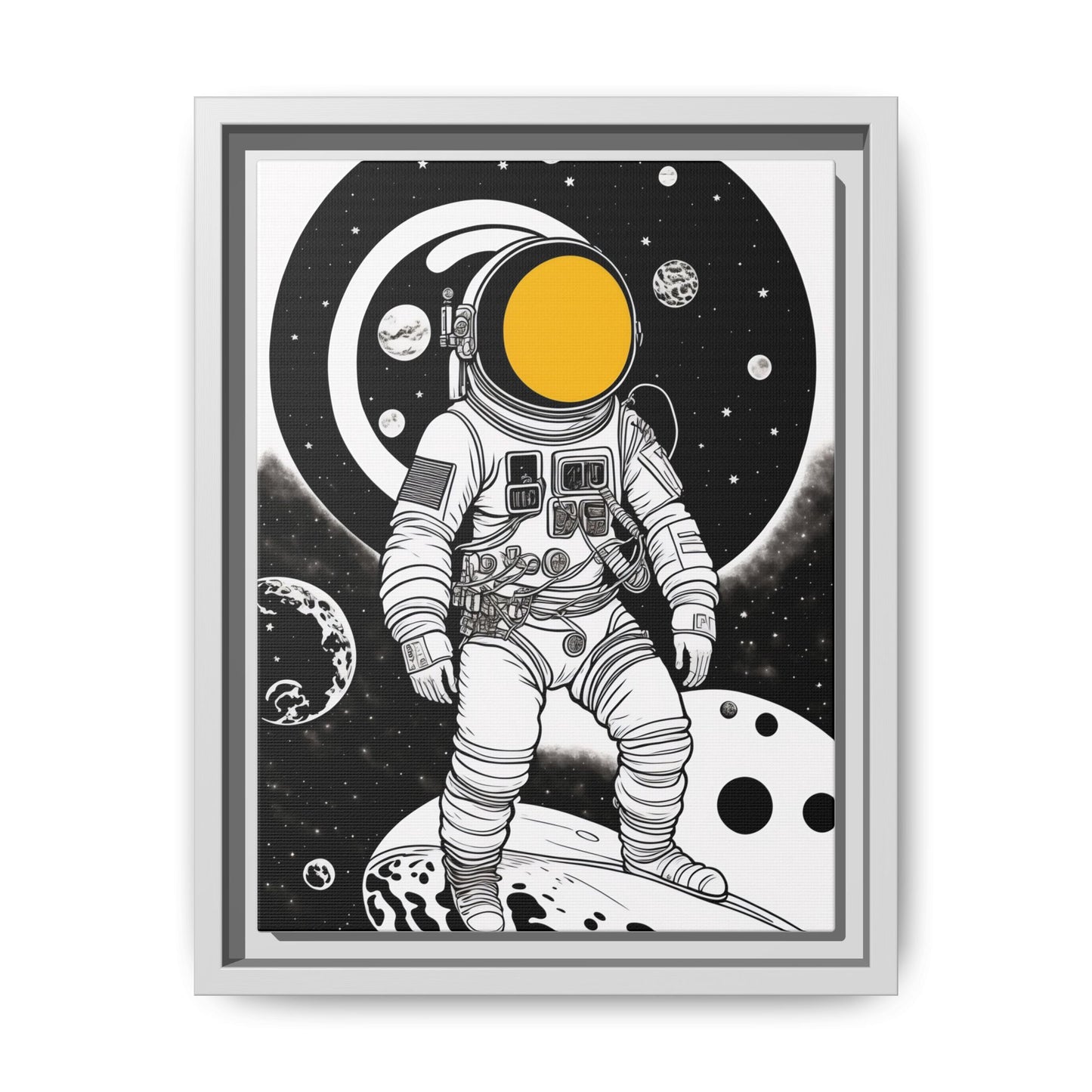 Astronaut Canvas Print, Cosmic Wall Art, Space Decor for Kids, Modern Home Decoration, Gift for Space Enthusiasts, Unique Astronaut Wall Art