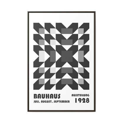 Bauhaus Abstract Framed Canvas Art - Modern Wall Decor for Design Lovers