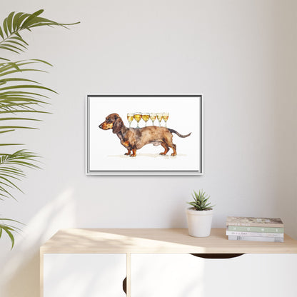 Dachshund Drink Art Print, Framed Wall Decor, Dog Lovers Gift, Pet Lover Decor, Funny Dog Art, Home Bar Decoration