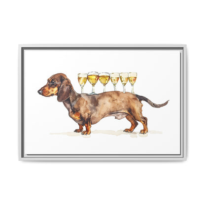 Dachshund Drink Art Print, Framed Wall Decor, Dog Lovers Gift, Pet Lover Decor, Funny Dog Art, Home Bar Decoration