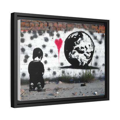 Framed Matte Canvas Art - Love for the World - Wall Decor for Home and Office
