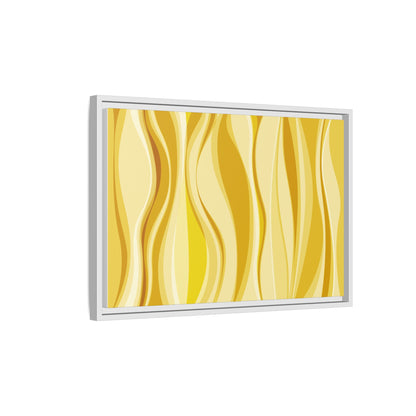Modern Abstract Framed Art Print, Yellow Wave Canvas, Home Décor, Wall Art, Minimalist Design, Gift for Her, Art for Living Room