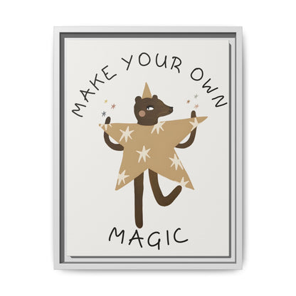 Magic-Inspiring Framed Canvas Art | Home Decor, Wall Art, Inspirational Gift, Bear Decor, Kids Room Artwork