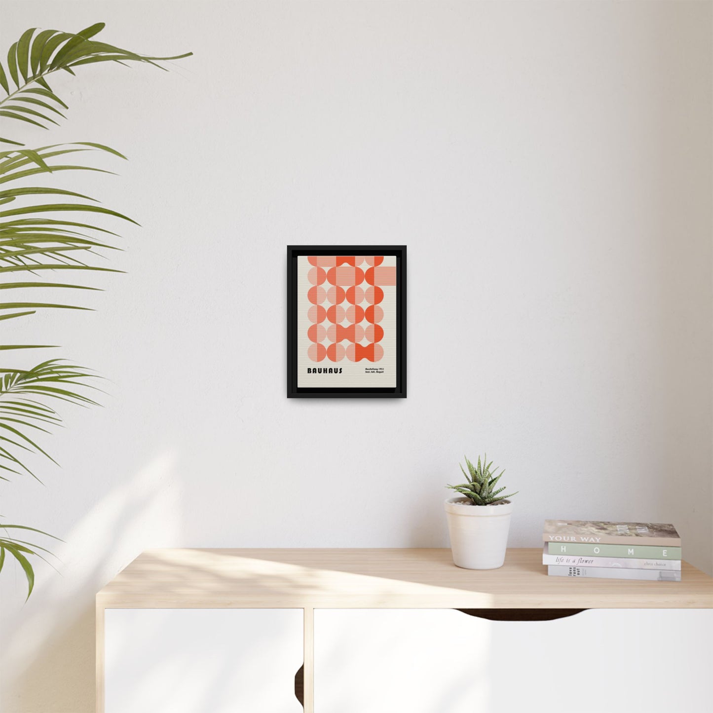 Modern Bauhaus Art Print - Framed Matte Canvas Decor