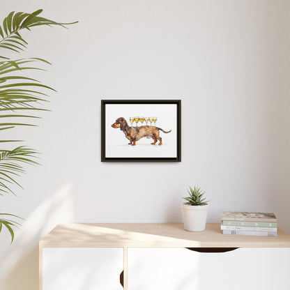 Dachshund Drink Art Print, Framed Wall Decor, Dog Lovers Gift, Pet Lover Decor, Funny Dog Art, Home Bar Decoration