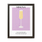 Mimosa Recipe Canvas Wall Art, Framed Home Decor, Kitchen Wall Art, Brunch Decoration, Gift for Foodies, Modern Art Print