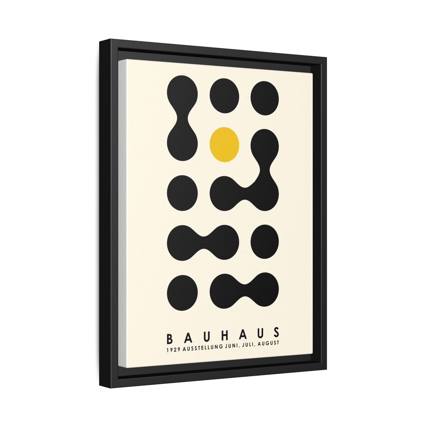 Bauhaus Inspired Framed Canvas Art - Modern Wall Decor