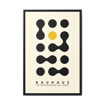 Bauhaus Inspired Framed Canvas Art - Modern Wall Decor