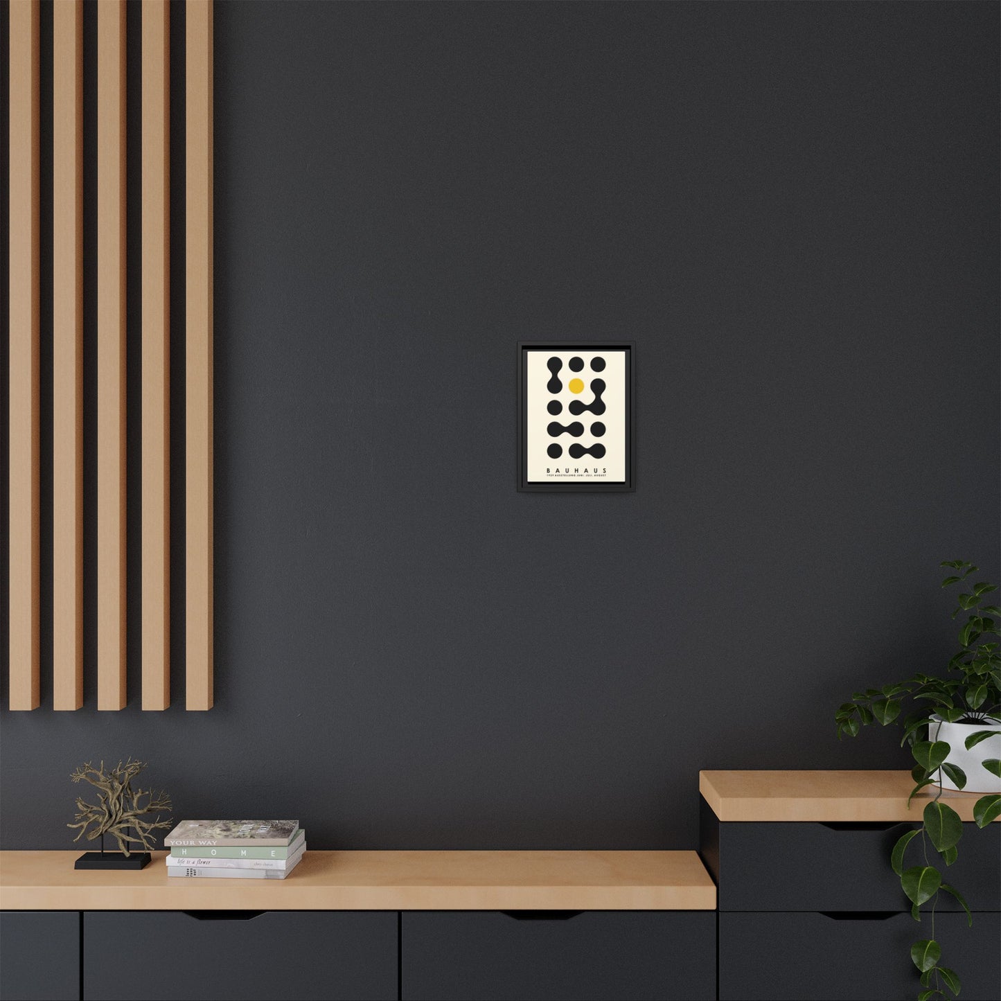 Bauhaus Inspired Framed Canvas Art - Modern Wall Decor