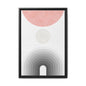 Minimalist Framed Matte Canvas Print - Abstract Circle & Gradient Design