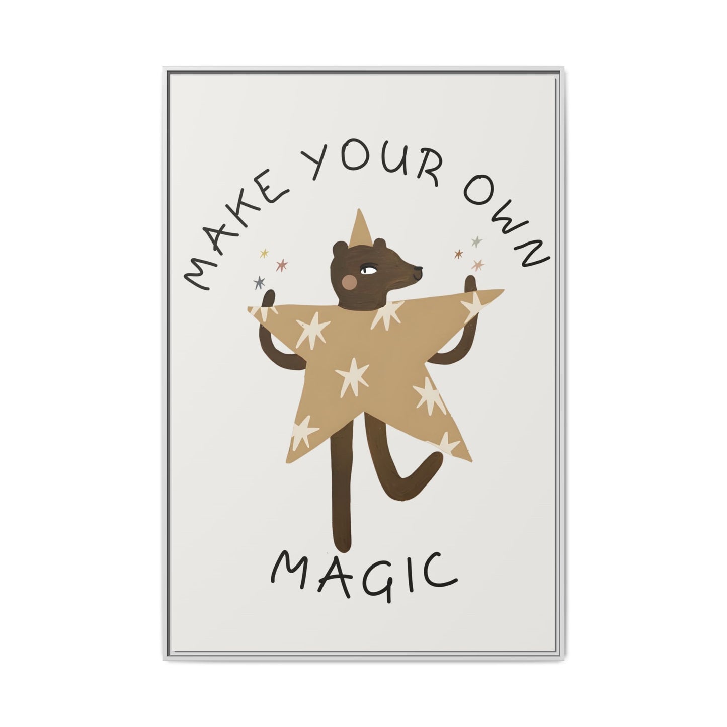 Magic-Inspiring Framed Canvas Art | Home Decor, Wall Art, Inspirational Gift, Bear Decor, Kids Room Artwork