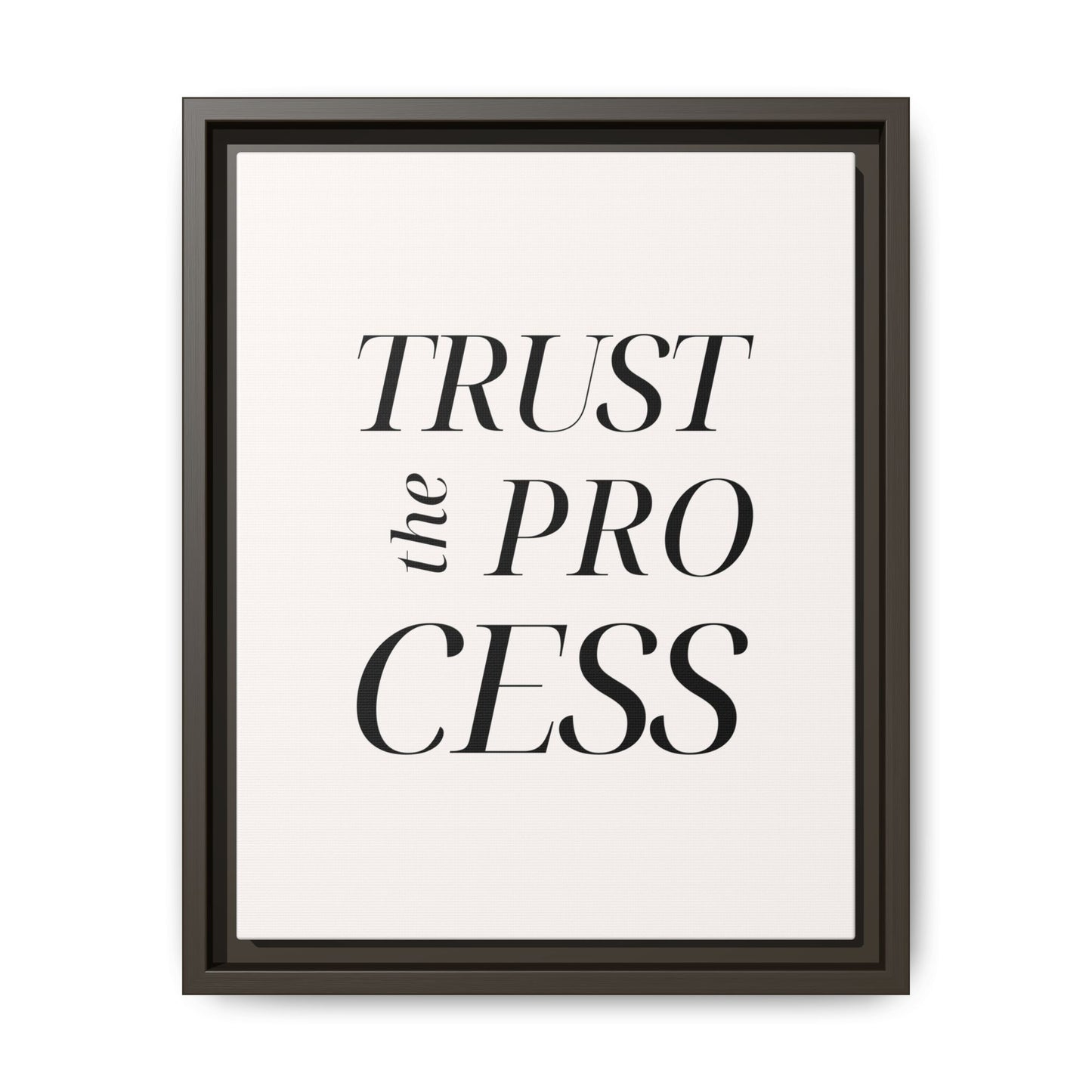 Inspirational Framed Canvas Wall Art - 'Trust the Process'