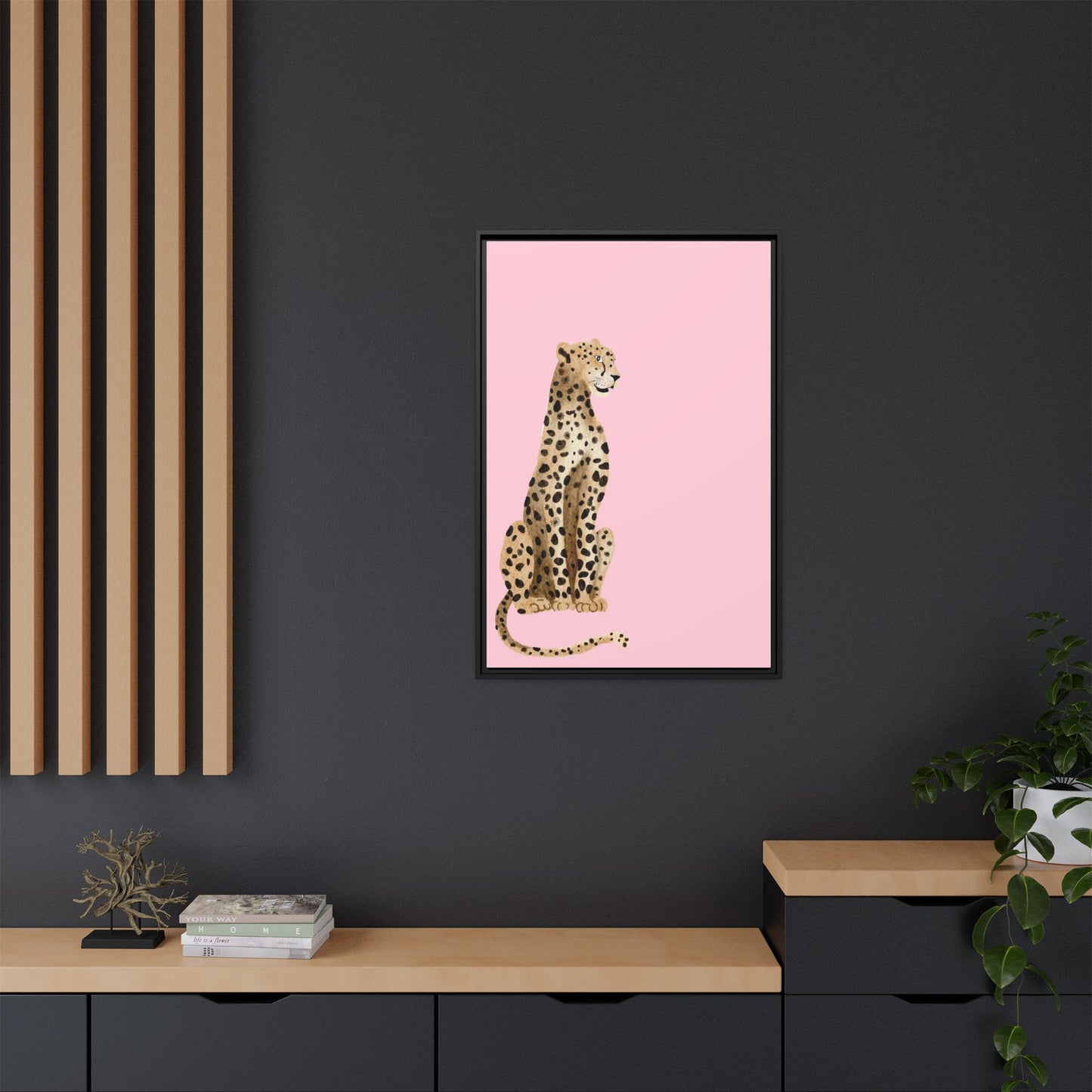 Leopard Art Print - Stylish Framed Canvas for Modern Decor