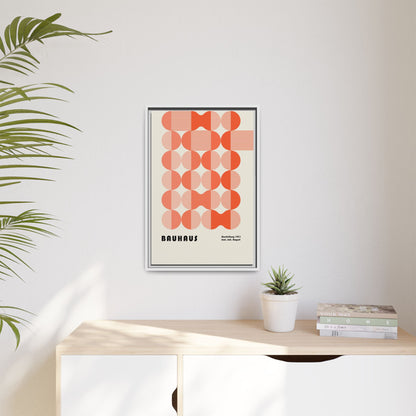 Modern Bauhaus Art Print - Framed Matte Canvas Decor