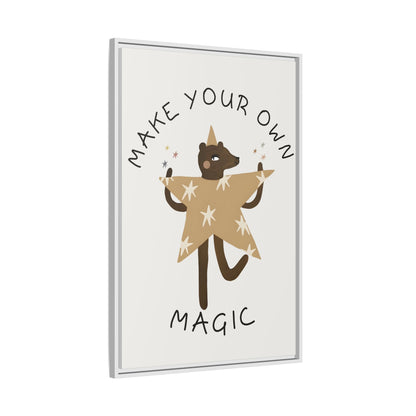 Magic-Inspiring Framed Canvas Art | Home Decor, Wall Art, Inspirational Gift, Bear Decor, Kids Room Artwork