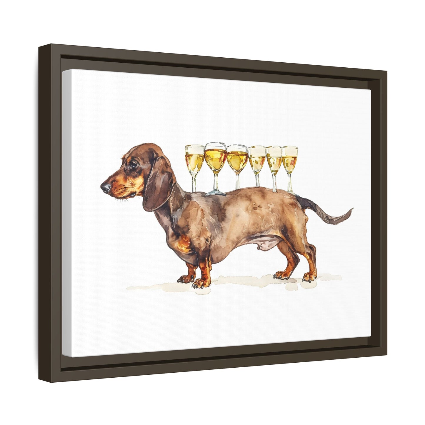Dachshund Drink Art Print, Framed Wall Decor, Dog Lovers Gift, Pet Lover Decor, Funny Dog Art, Home Bar Decoration