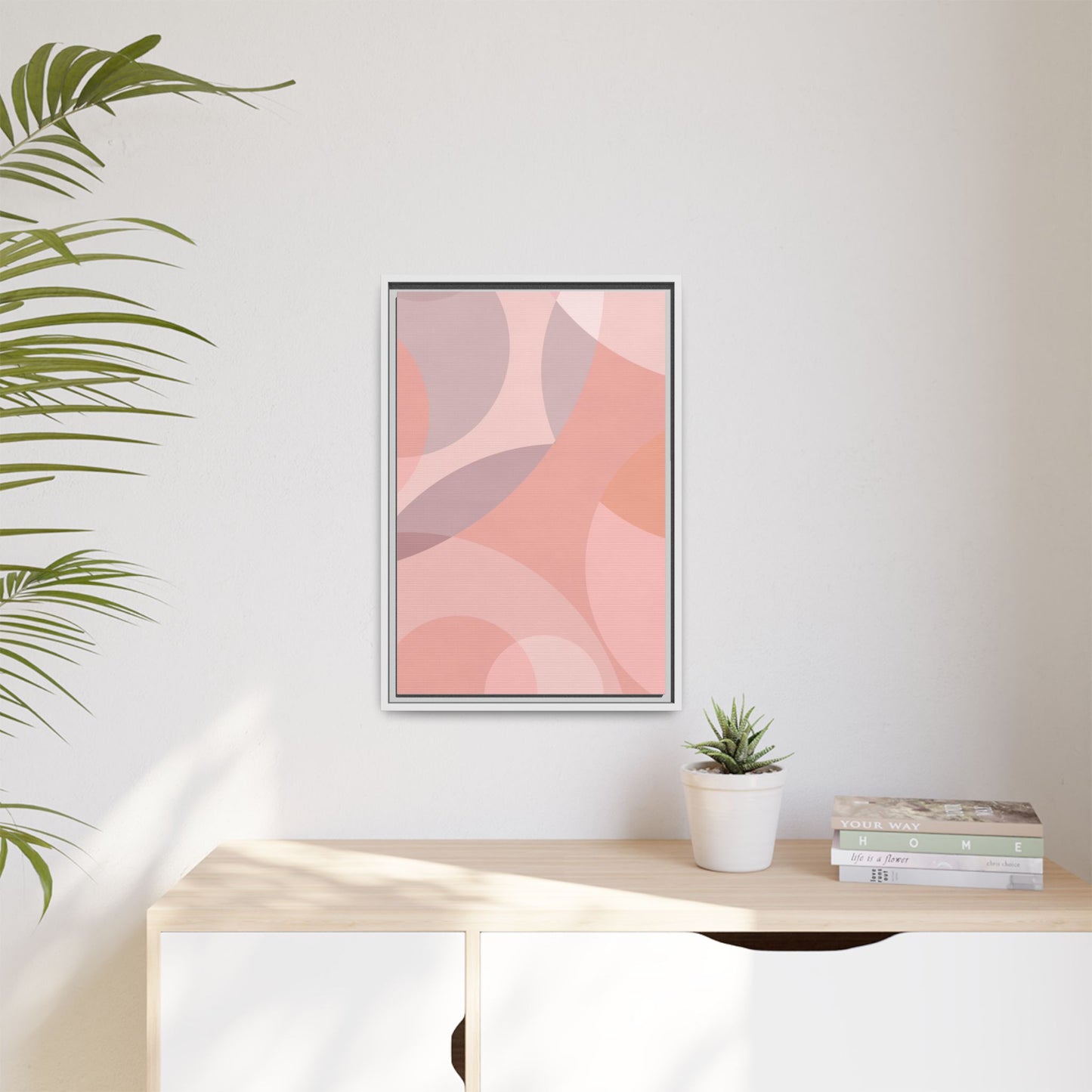 Modern Abstract Canvas Art Print - Multi-color Framed Decor