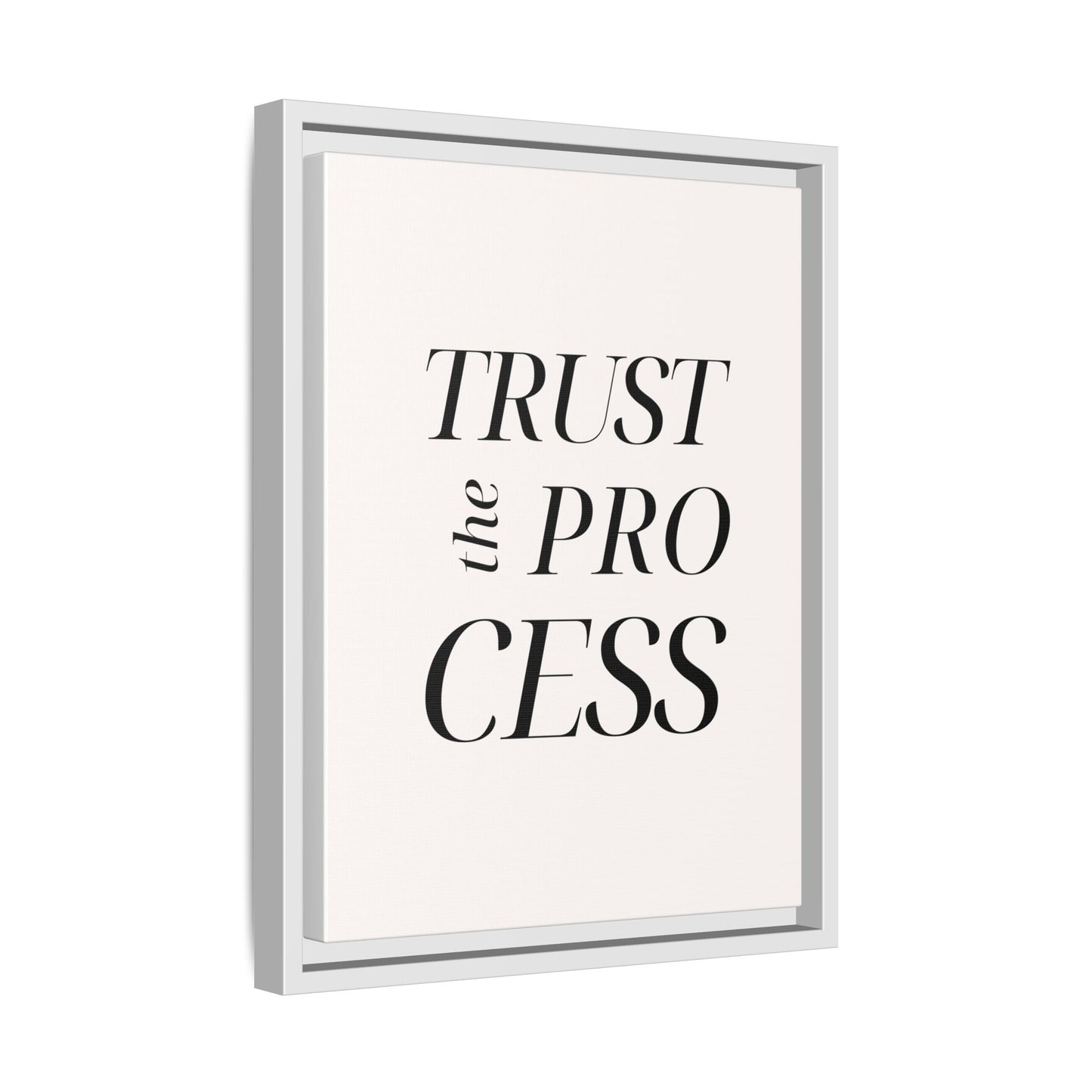 Inspirational Framed Canvas Wall Art - 'Trust the Process'