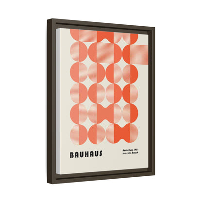Modern Bauhaus Art Print - Framed Matte Canvas Decor