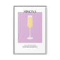 Mimosa Recipe Canvas Wall Art, Framed Home Decor, Kitchen Wall Art, Brunch Decoration, Gift for Foodies, Modern Art Print