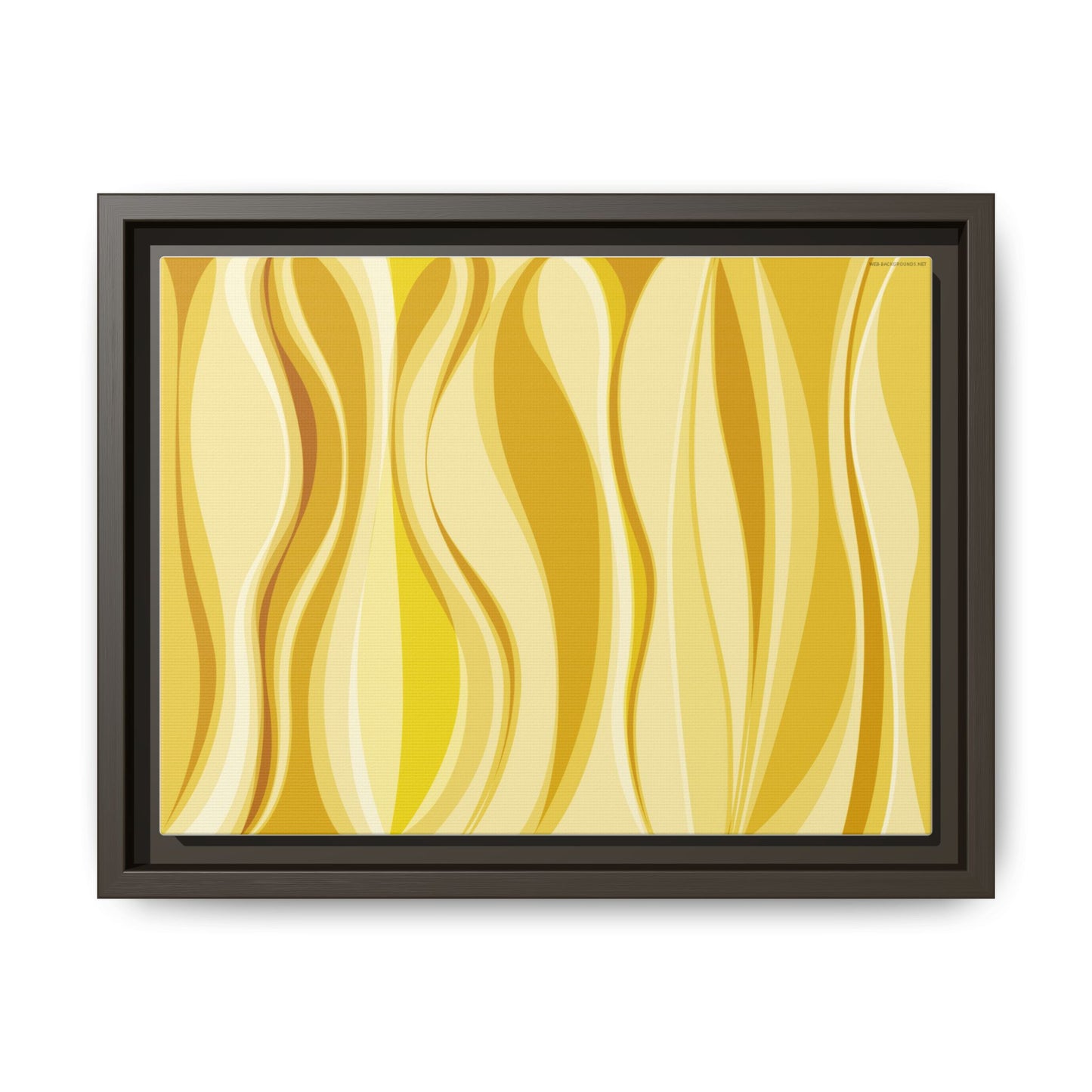 Modern Abstract Framed Art Print, Yellow Wave Canvas, Home Décor, Wall Art, Minimalist Design, Gift for Her, Art for Living Room
