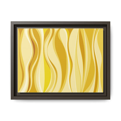 Modern Abstract Framed Art Print, Yellow Wave Canvas, Home Décor, Wall Art, Minimalist Design, Gift for Her, Art for Living Room