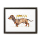 Dachshund Drink Art Print, Framed Wall Decor, Dog Lovers Gift, Pet Lover Decor, Funny Dog Art, Home Bar Decoration
