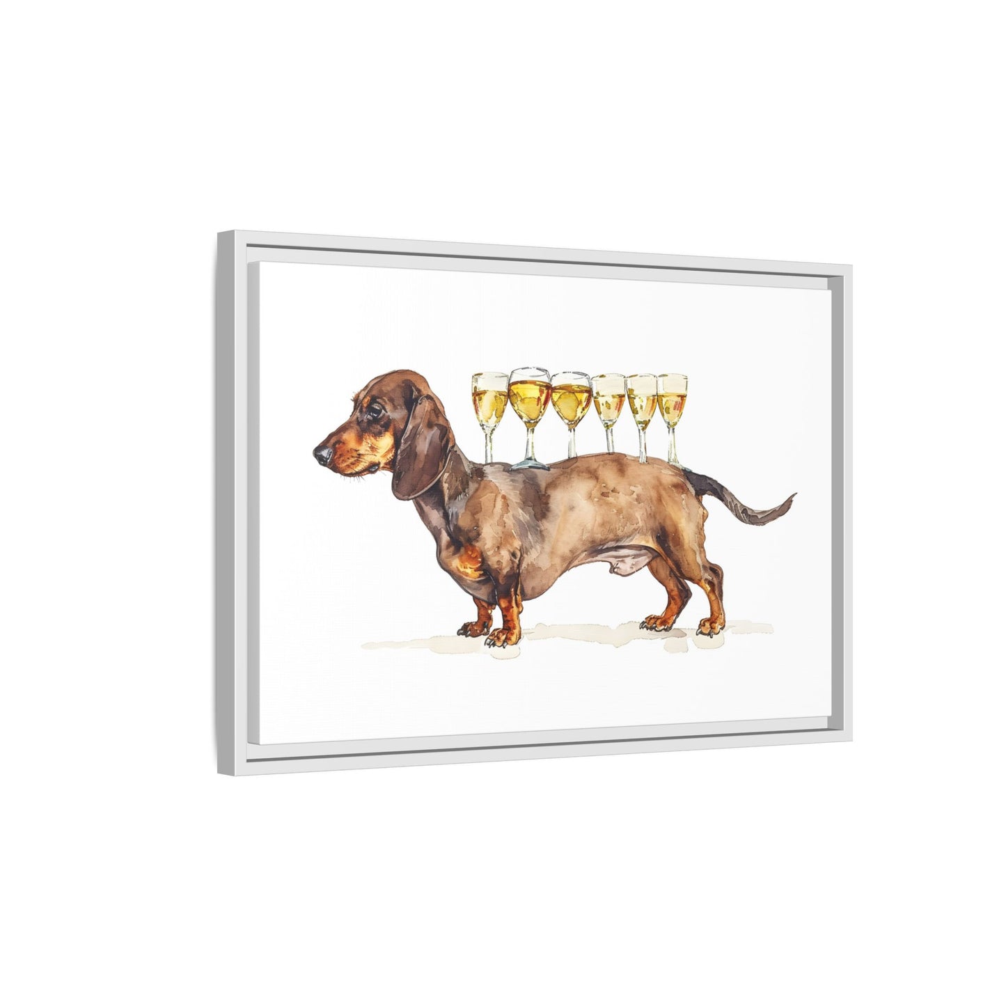 Dachshund Drink Art Print, Framed Wall Decor, Dog Lovers Gift, Pet Lover Decor, Funny Dog Art, Home Bar Decoration