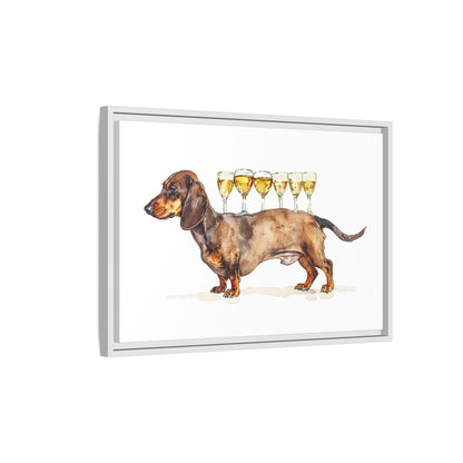 Dachshund Drink Art Print, Framed Wall Decor, Dog Lovers Gift, Pet Lover Decor, Funny Dog Art, Home Bar Decoration