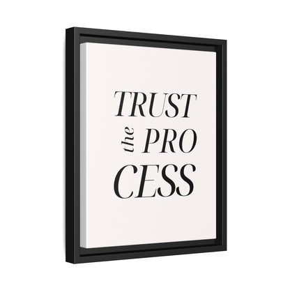 Inspirational Framed Canvas Wall Art - 'Trust the Process'