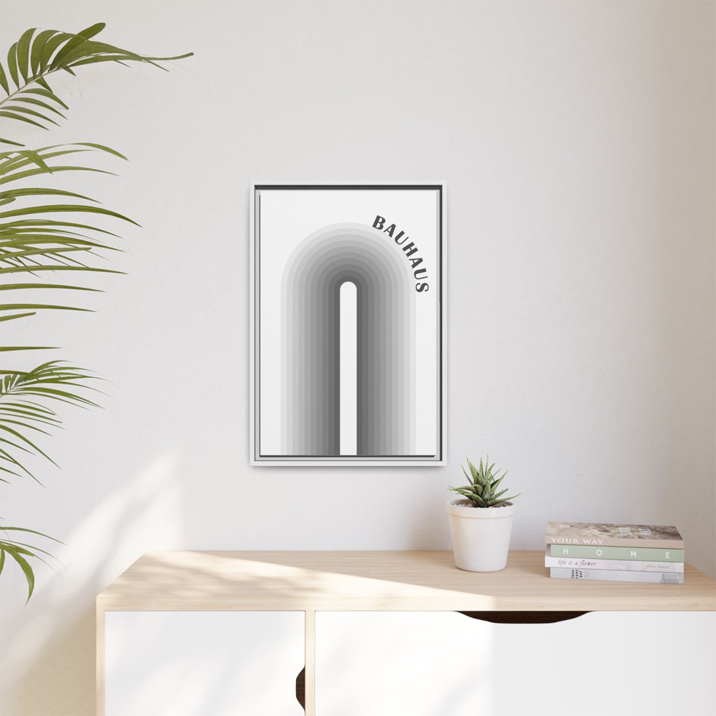 Bauhaus Framed Matte Canvas Art - Modern Geometric Wall Decor