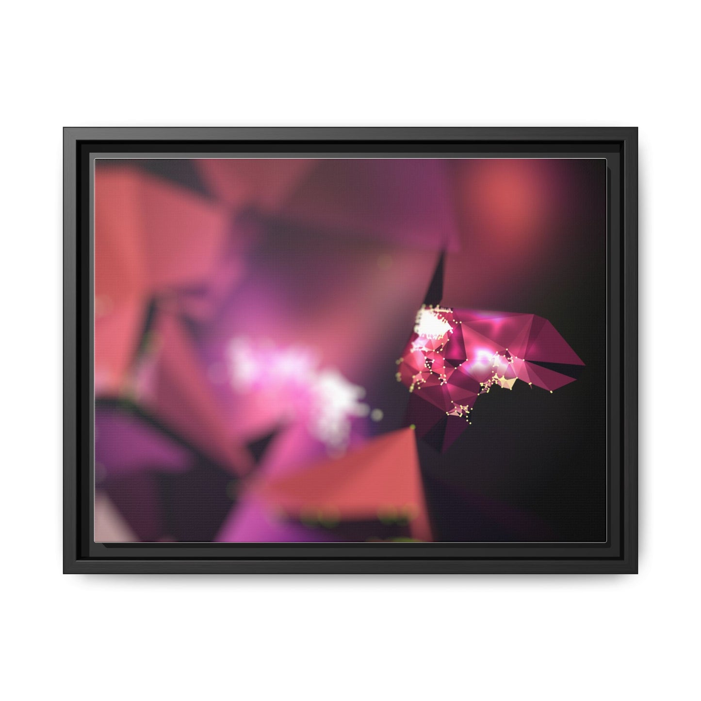 Framed Matte Canvas Abstract Art Print - Multi-Color Décor